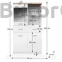 Kép 2/4 - Topty vitrines komód (2D1W1S/80)