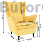 Kép 3/5 - Rufino fotel (sárga)