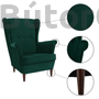 Kép 2/6 - Rufino fotel (sötétzöld)