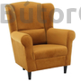 Kép 1/3 - Charlot fotel mustársárga szövettel