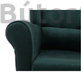 Kép 3/3 - Charlot fotel sötétzöld szövettel