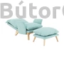 Kép 4/5 - Zander fotel lábtartóval (szürke vagy mentol)