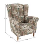 Kép 9/11 - Füles fotel, szövet patchwork viorica 1, CHARLOT
