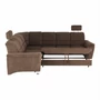 Kép 18/19 - Kinyitható ülőgarnitúra, barna szövet, balos, SANTIAGO