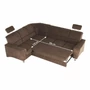 Kép 5/19 - Kinyitható ülőgarnitúra, barna szövet, balos, SANTIAGO
