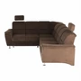 Kép 7/19 - Kinyitható ülőgarnitúra, barna szövet, balos, SANTIAGO