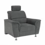 Kép 1/20 - Fotel, szürke szövet, SANTIAGO