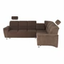 Kép 19/20 - Kinyitható ülőgarnitúra, barna szövet, jobbos, SANTIAGO