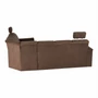 Kép 9/20 - Kinyitható ülőgarnitúra, barna szövet, jobbos, SANTIAGO