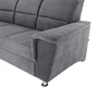 Kép 10/19 - Kinyitható ülőgarnitúra, szürke szövet, balos, SANTIAGO