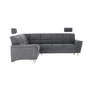 Kép 18/19 - Kinyitható ülőgarnitúra, szürke szövet, balos, SANTIAGO