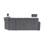 Kép 19/19 - Kinyitható ülőgarnitúra, szürke szövet, balos, SANTIAGO