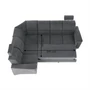 Kép 4/19 - Kinyitható ülőgarnitúra, szürke szövet, balos, SANTIAGO