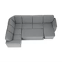 Kép 13/14 - U alakú ülőgarnitúra,  szürke anyag, jobb, BITER U