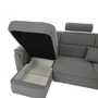 Kép 11/11 - Ülőgarnitúra U alakban, szövet szürke, balos, BORN U
