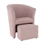 Kép 12/20 - Klub fotel puffal, rózsaszín, ROSE