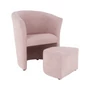 Kép 14/20 - Klub fotel puffal, rózsaszín, ROSE
