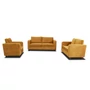 Kép 15/15 - Teljesen kárpitozott heverő, 3-as ülés, mustár színű szövet, LUANA