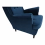 Kép 4/5 - Füles fotel, kék/dió, RUFINO 3 NEW