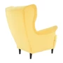 Kép 2/5 - Füles fotel, sárga/wenge, RUFINO 3 NEW