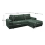 Kép 3/10 - Ülőgarnitúra, zöld, jobbos, VELINA ROH