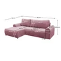 Kép 3/10 - Ülőgarnitúra, rózsaszín, balos, VELINA ROH