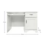 Kép 2/2 - PC-asztal, alpesi fehér, KENTAK BIU1D1S