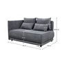 Kép 5/6 - Kihúzható kanapé, szürke, balos, LIAMI
