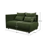 Kép 5/6 - Kihúzható kanapé, zöld, balos, LIAMI
