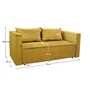 Kép 6/7 - Kihúzható kanapé, sárga, PEGY P