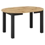 Kép 1/3 - Kihúzható étkezőasztal, artisan tölgy/fekete, 103-142x76 cm, HARRY