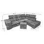 Kép 9/9 - Ülőgarnitúra, szürke, jobbos, MALAGA