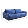 Kép 3/9 - Kihúzható kanapé, kék, PALEM