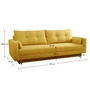 Kép 6/7 - Kihúzható kanapé, sárga, BONYK