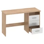 Kép 5/19 - Számítógépasztal, sonoma tölgyfa/fehér, LARISTOTE NEW