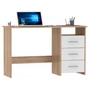 Kép 6/19 - Számítógépasztal, sonoma tölgyfa/fehér, LARISTOTE NEW